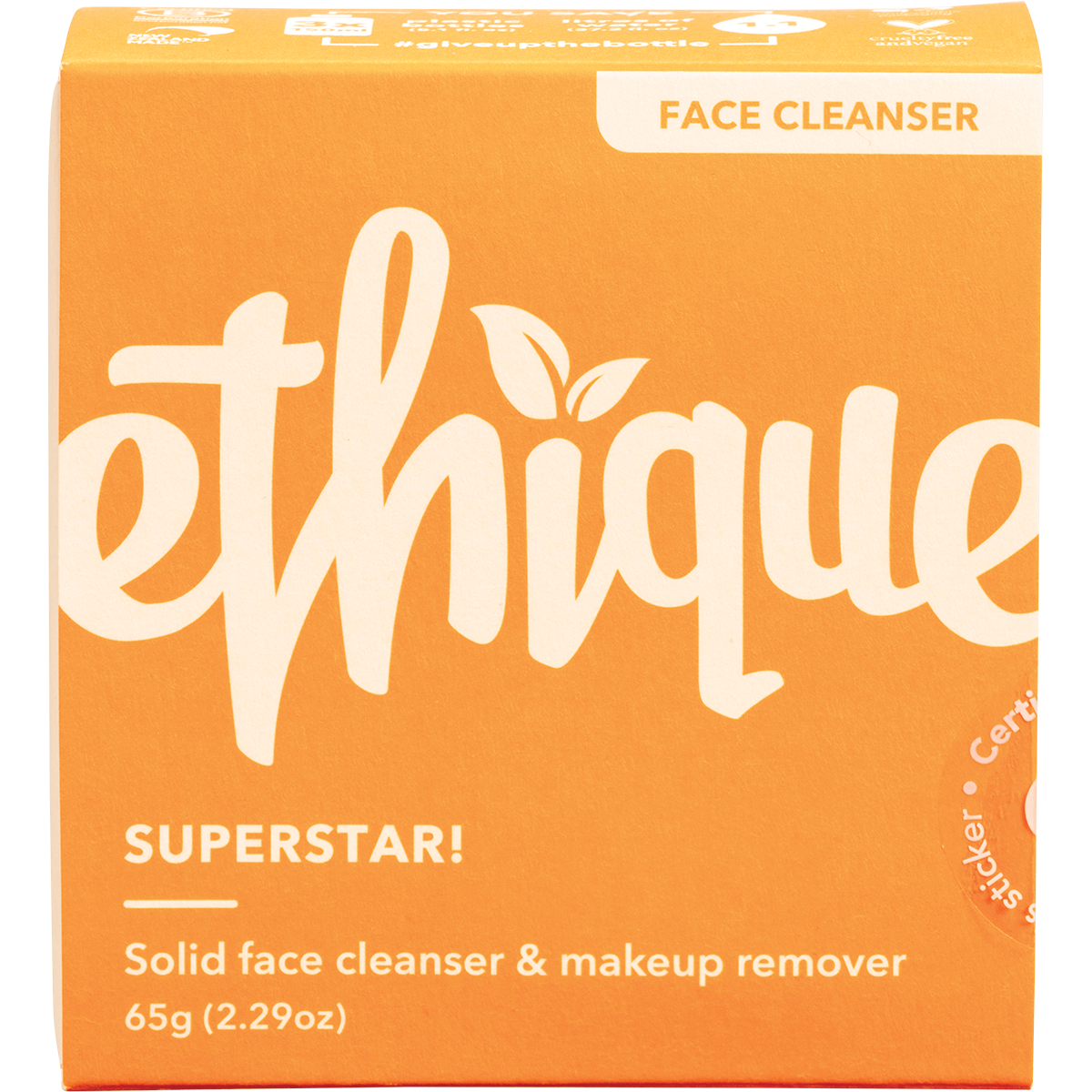 ETHIQUE Solid Face Cleanser & Makeup Remover SuperStar! 65g