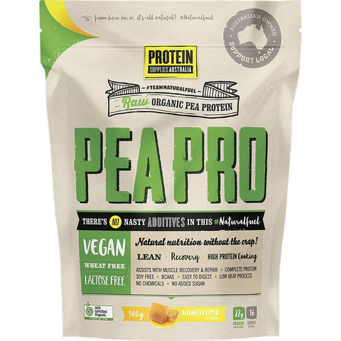 PROTEIN SUPPLIES AUSTRALIA PeaPro (Raw Pea Protein) Honeycomb 500g