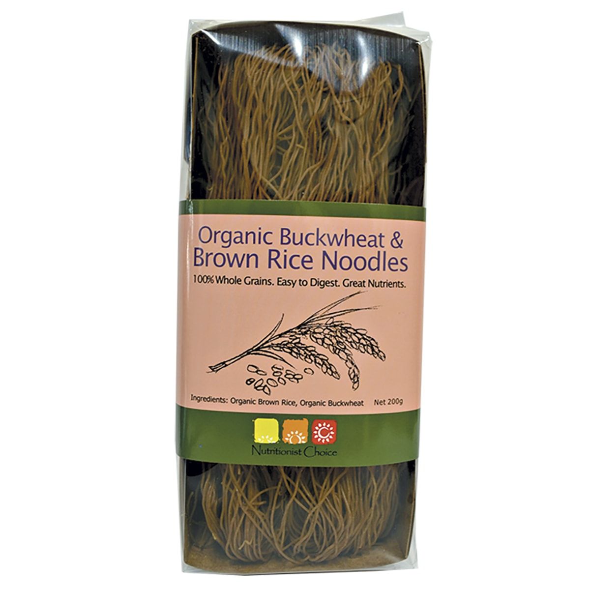NUTRITIONIST CHOICE Rice Noodles Buckwheat & Brown 200g