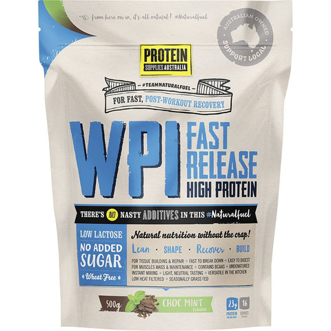 PROTEIN SUPPLIES AUSTRALIA WPI (Whey Protein Isolate) Choc Mint 500g