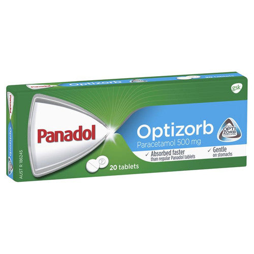 Panadol with Optizorb Paracetamol Pain Relief Tablets 500mg 20 tablets