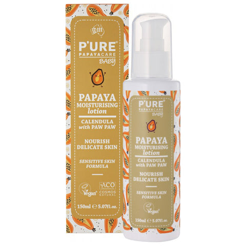 P'URE PAPAYACARE Papaya Baby Moisturising Lotion Calendula With Paw Paw 150ml
