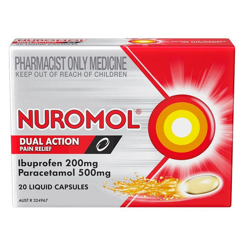 Nuromol Dual Action Pain Relief Liquid Cap X 20 (S2)