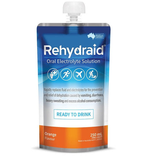 Rehydraid Oral Electrolyte Solution Ready to Drink Orange 250ml