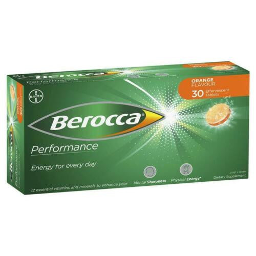 Berocca Energy Vitamin Orange Effervescent Tablets 30 pack