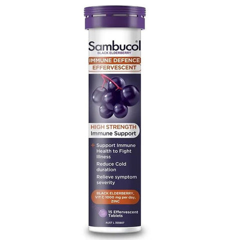 Sambucol Black Elderberry Immune Defence Effervescent 15 Tablets