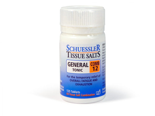 Schuesslers Tissue Salts General Tonic Comb 12 125 Tablets