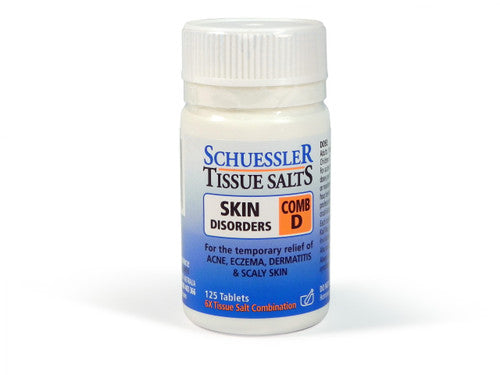 Schuesslers Tissue Salts Skin Disorders Comb D 125 Tablets