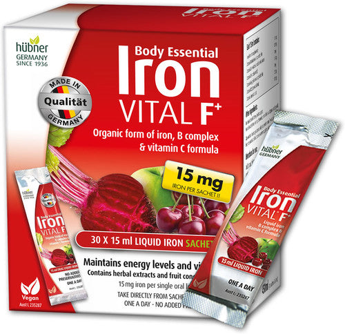 Silicea Iron Vital F+ Liquid 30 Sachets Front of Packaging