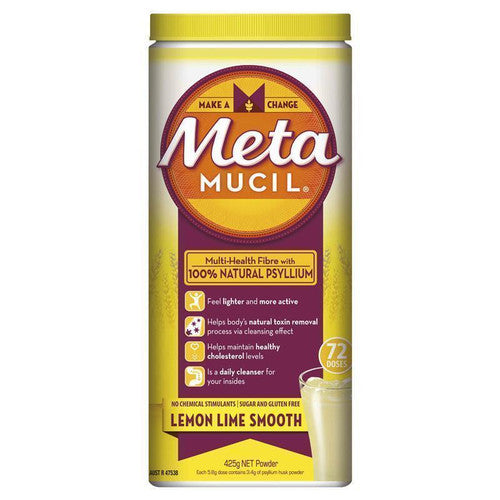 Metamucil Fibre Powder Lemon Lime Smooth 72 Dose 425g