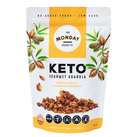THE MONDAY FOOD CO Keto Gourmet Granola Crunchy Roast Almond & Cardamon 300g