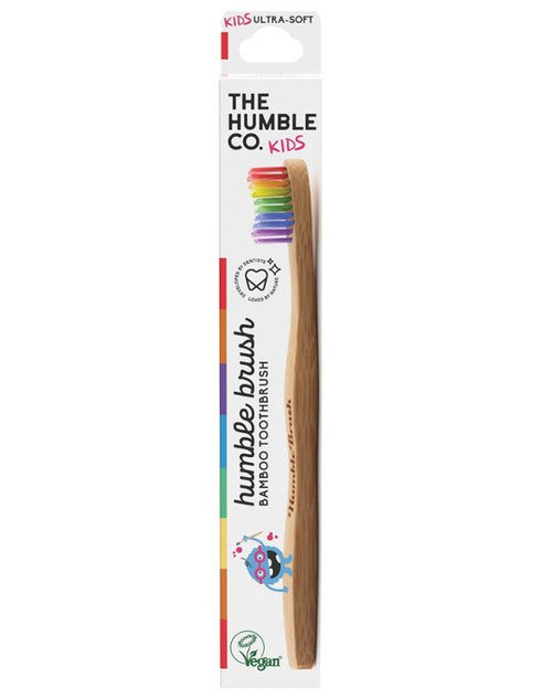 Humble Brush Bamboo Toothbrush - Ultra Soft - Kids - Rainbow