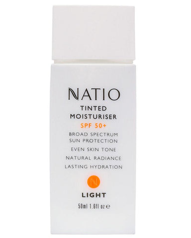 Natio Tinted Moisturiser SPF 50+ Light 50ml