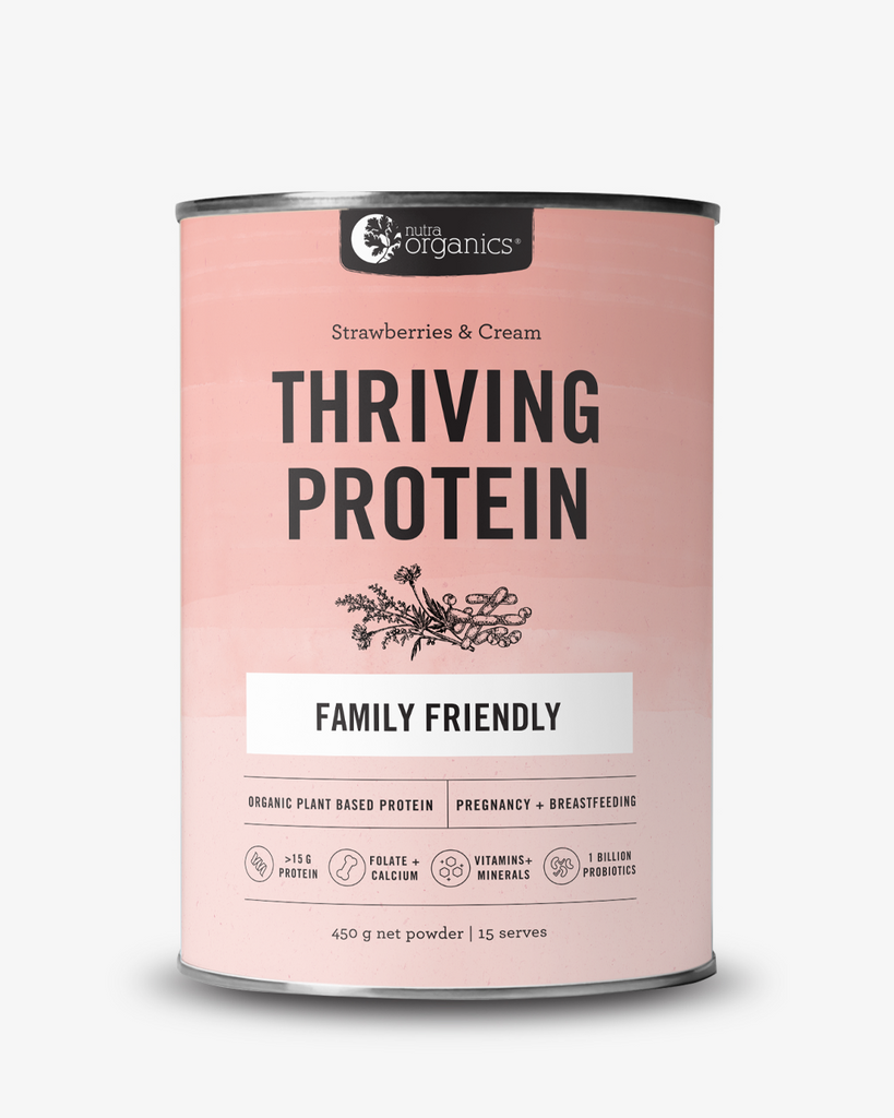 Nutra Organics Thriving Protein Strawberry & Cream 450g