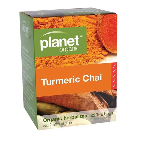 PLANET ORGANIC Herbal Tea Bags Turmeric Chai 25