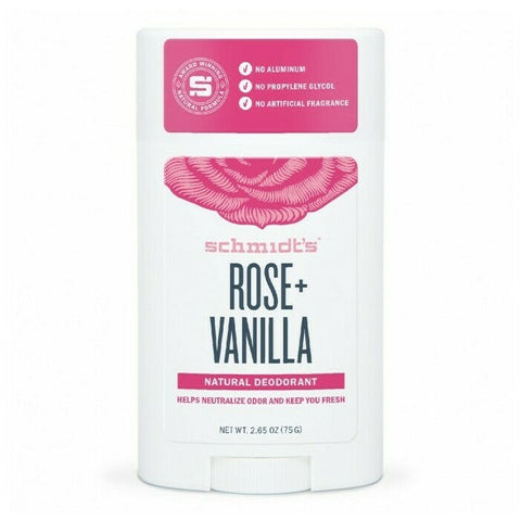 SCHMIDT'S Deodorant Stick Rose + Vanilla 75g