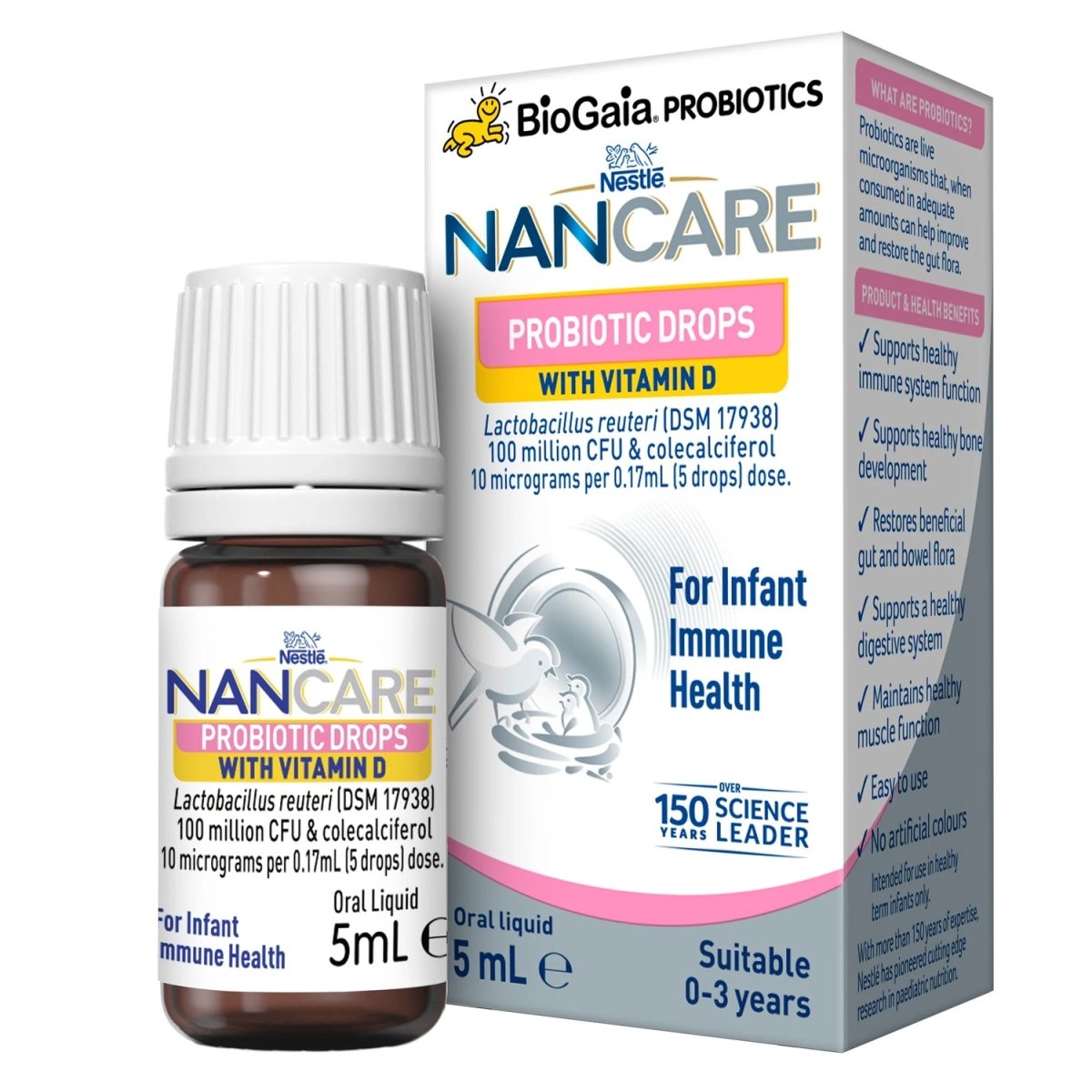 Nestlé NAN CARE Probiotic Drops For Infant Immune Health 5mL