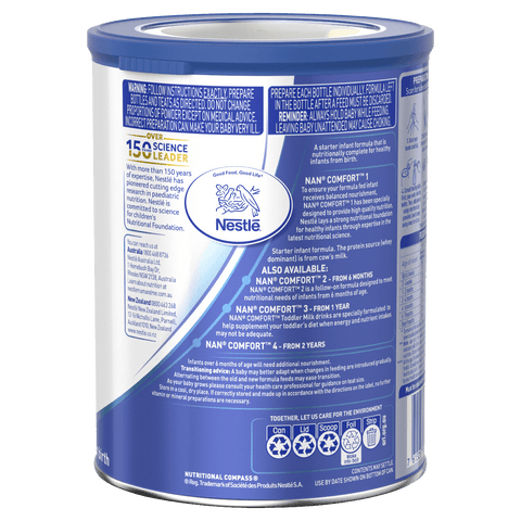 Nestlé NAN Comfort 1 From Birth Starter Formula Powder 800g