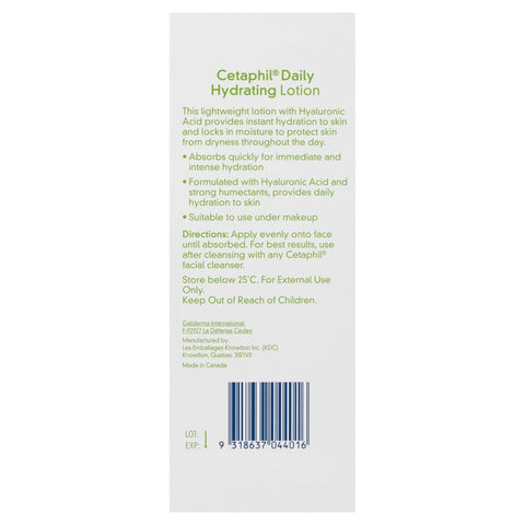 Cetaphil Daily Hydrating Lotion With Hyaluronic Acid 88mL