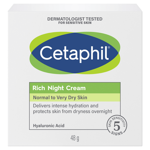 Cetaphil Rich Hydrating Night Cream with Hyaluronic Acid 48g