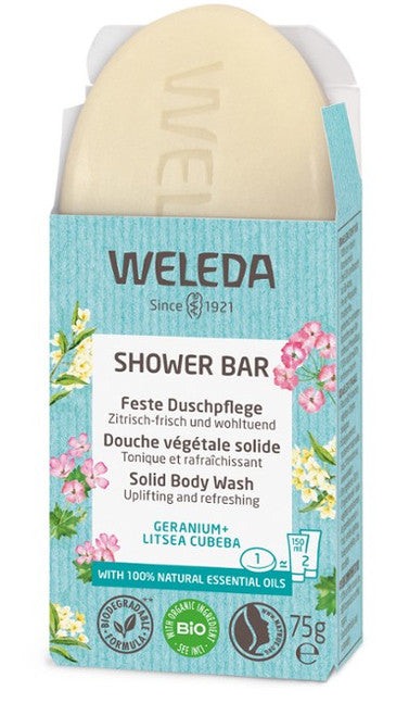 Weleda Shower Bar Geranium + Litsea Cubeba 75g