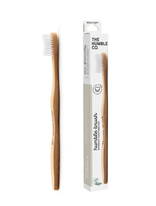 Humble Brush Bamboo Toothbrush Soft Adult White